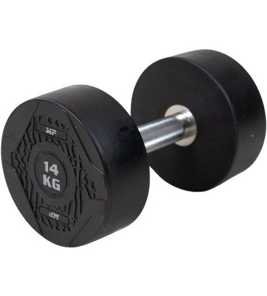 Muscle Power Ronde Dumbbell - Rubber - Per stuk - 14 kg
