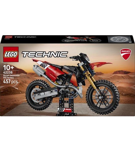 LEGO Technic Ducati Desmo450 MX Factory Motor Speelgoed voor Kinderen 42238