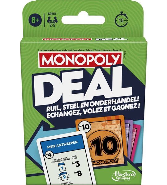 Monopoly Deal Kaartspel - Belgische Editie
