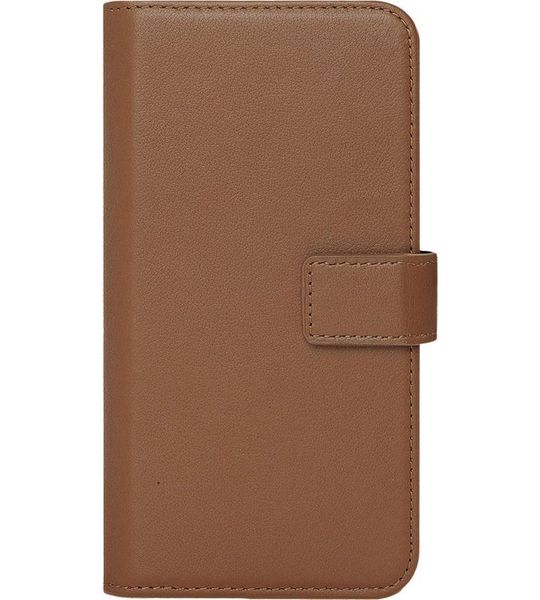 Caseuals Leather Wallet Bookcase Voor Samsung Galaxy S23 Fe Bruin