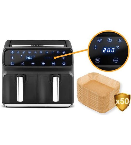 Friteuse zonder vet BD-653 zwart en zilver