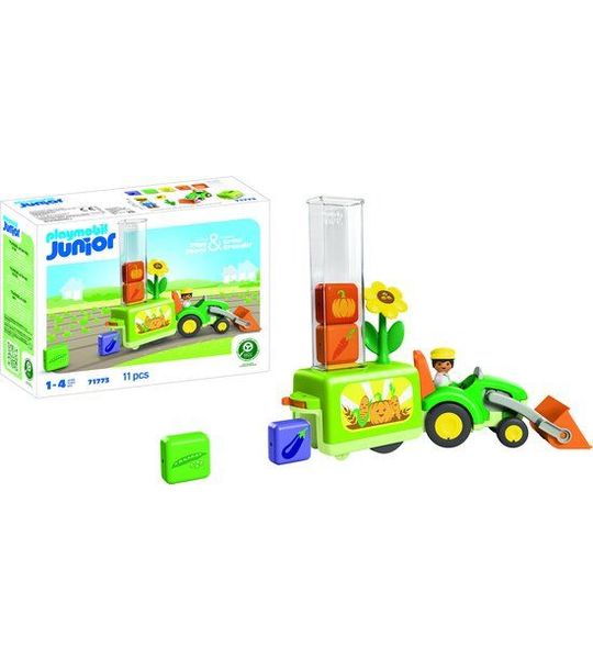 PLAYMOBIL JUNIOR: Tractor met leuke plantenbak - 71773