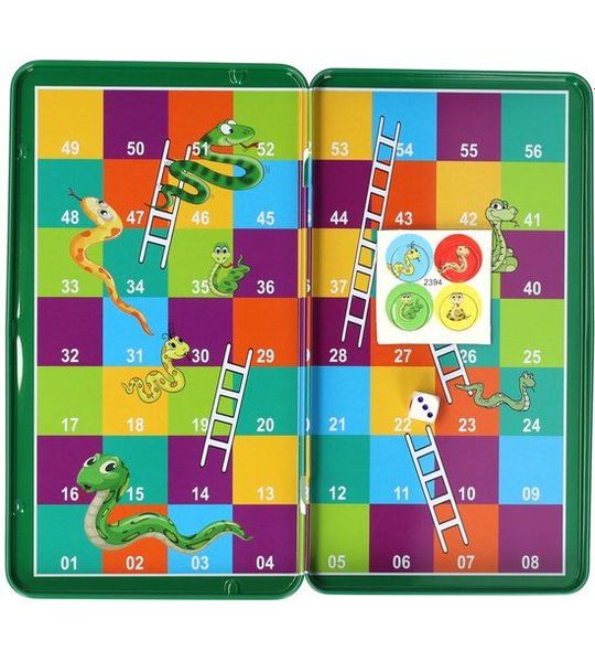 Magnetische Reisspel in Blik Slang & Ladders