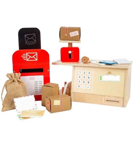 Bigjigs Houten Postkantoor Speelset, 19dlg.