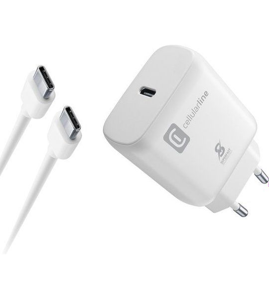 Cellularline Kit 25 W Pd Usb-c-naar-usb-c Thuislader