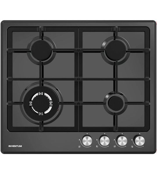 Inventum IKG6024WGZWA Gas inbouwkookplaat Zwart
