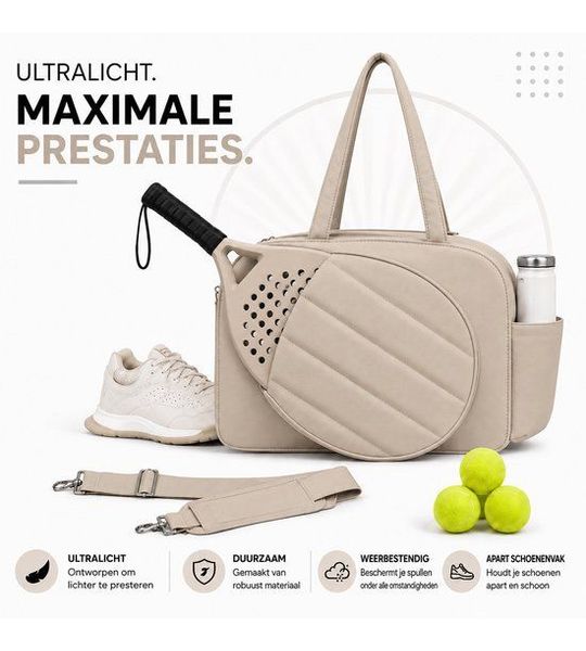 Padeltas - Tennistas - Sporttas - Padel Rugzak - Beige