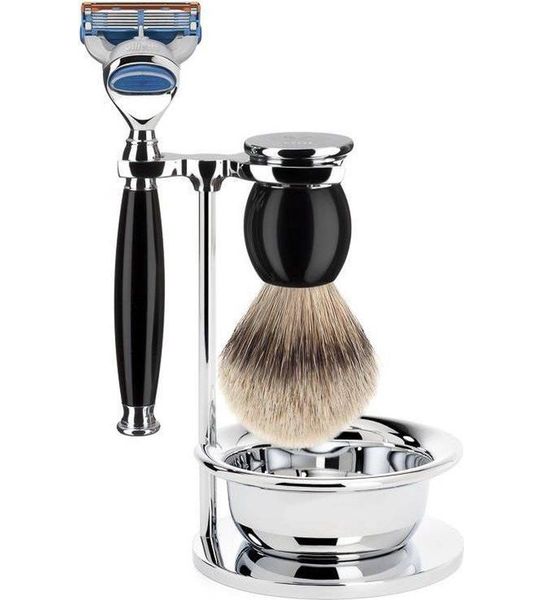 M�hle Fusion & Silvertip Scheerset (4-Delig) Sophist Zwart