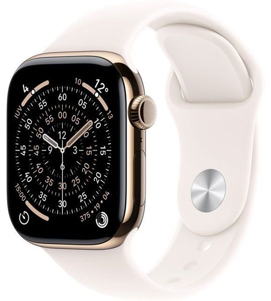 Apple Watch Series 11 gps + Cellular - 46mm titanium Case Light Blush Sport Band S/m Smartwatch Gold