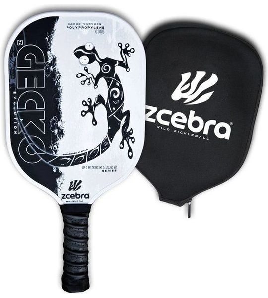 ZCEBRA Zgecko pickleball fiberglass racket – wit / zwart