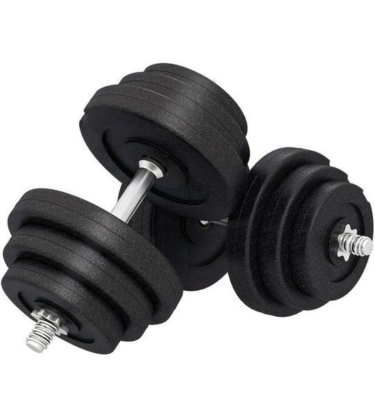 Dumbbell Set 40 kg – Halterset met 2 Korte Halters van Staal – Zwart