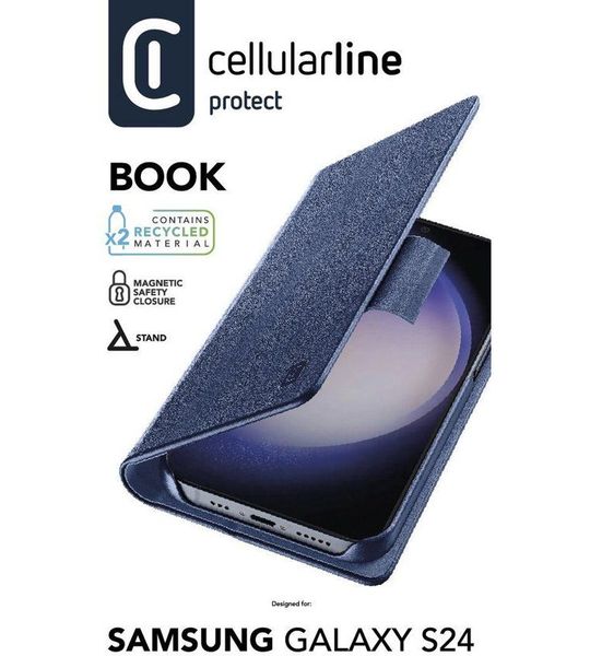 Cellularline Book Case Voor Samsung Galaxy S24 Blauw