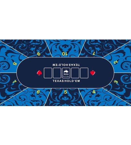 Buffalo Pokerkleed blauw 180x90cm 3mm