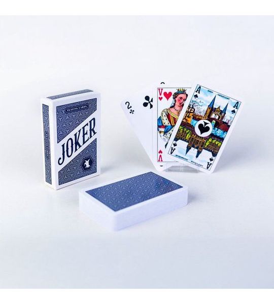 Joker Bridge speelkaarten Cartamundi - 20 blauwe pakjes