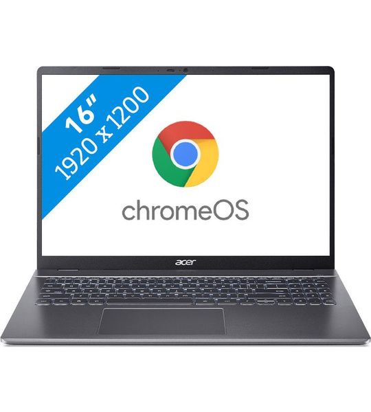 Acer Chromebook Plus 516 Cb516-1h-358r - 16 Inch Wuxga Intel Core 3 100u 8 Gb 128 Intel® Graphics Qwerty