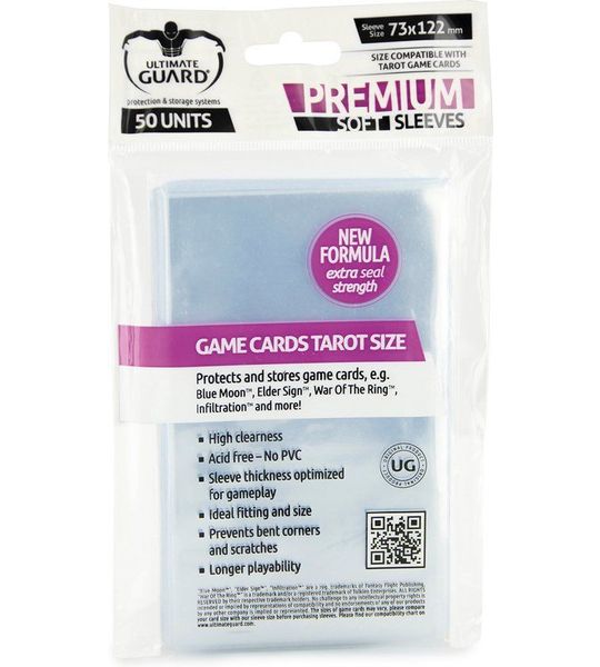 Ultimate Guard Premium Soft Sleeves for Tarot Cards of  booster packs (50)