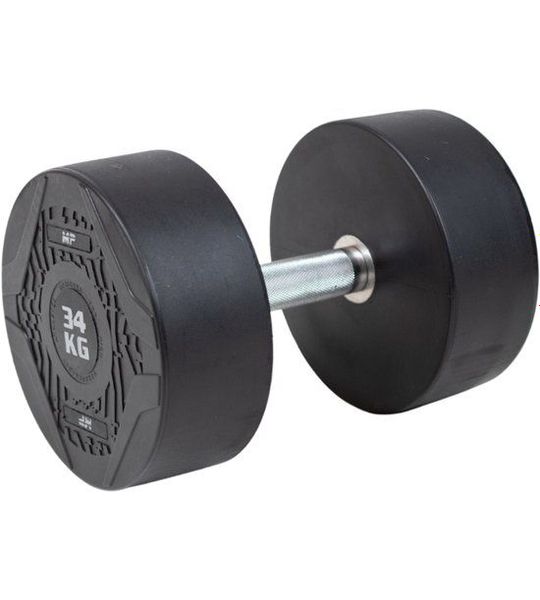 Muscle Power Ronde Dumbbell - Rubber - Per stuk - 34 kg