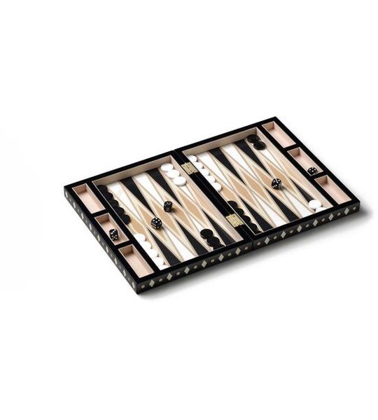 Printworks Spel - Backgammon Lacquered - Zwart