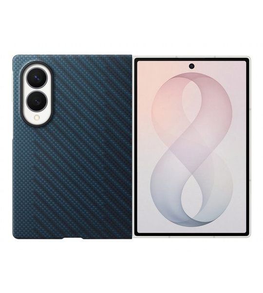 Samsung Carbon Magnet Telefoonhoesje Voor Samsung Galaxy Z Fold8 Blauw