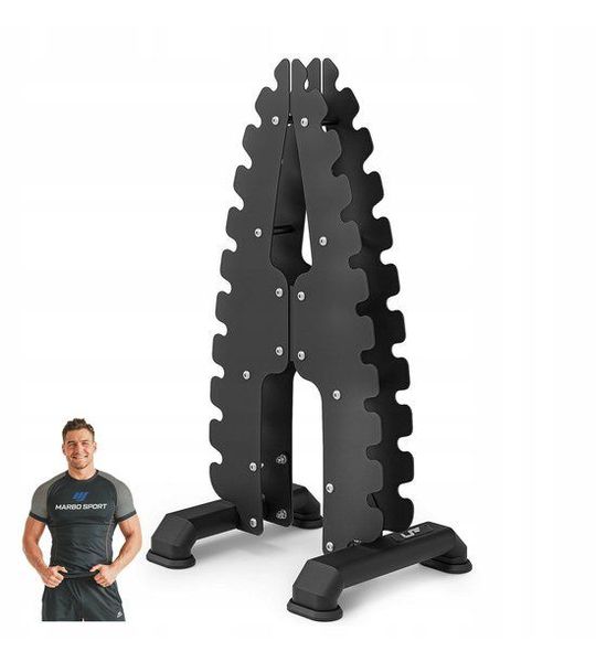 UpForm - Halterrek UR-S005 - voor 20 chromen dumbbells - draagvermogen 200 kg