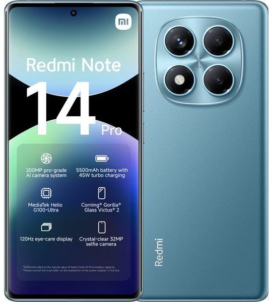 Xiaomi Redmi Note 14 Pro - 4g 256gb Ocean Blauw 256 Gb