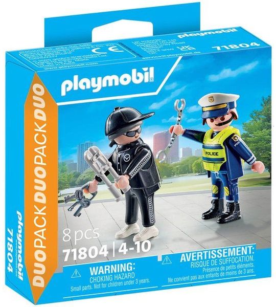 PLAYMOBIL - 71804 - Politieagent en bandiet met accessoires