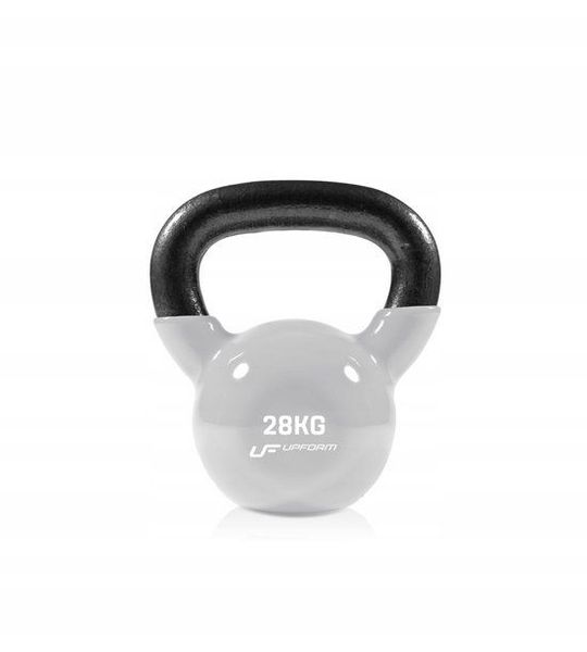 UpForm - Kettlebell UFKV28 - 28 kg - gietijzer met vinylcoating - grijs