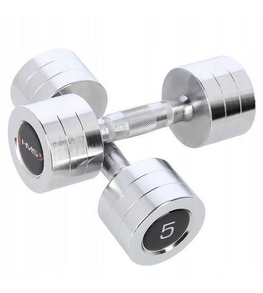 Chromen Halters HMS 2 x 5 kg - Perfect voor Krachttraining