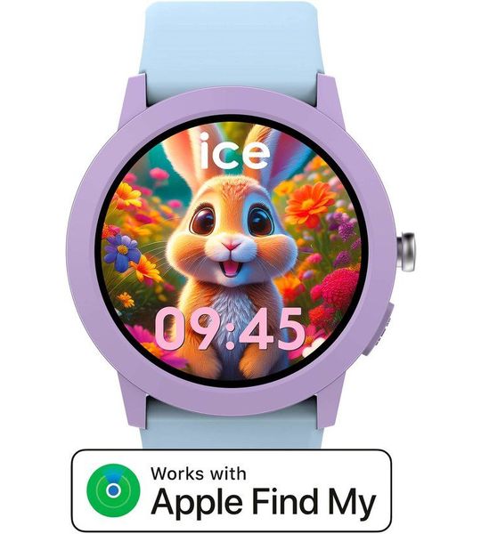 Ice-watch Ice Smart Junior Rd - Find My Purple Soft Blue Bluetooth Tracking 39mm Smartwatch Paars