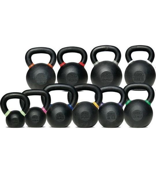 Toorx Fitness - Kettlebell set - 4 kg t/m 28 kg - Gietijzer - Gewichten - Zwart