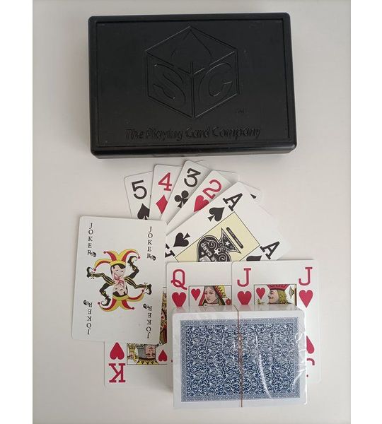 Plastic speelkaarten Jumbo Index 4 hoeken Display - STAR