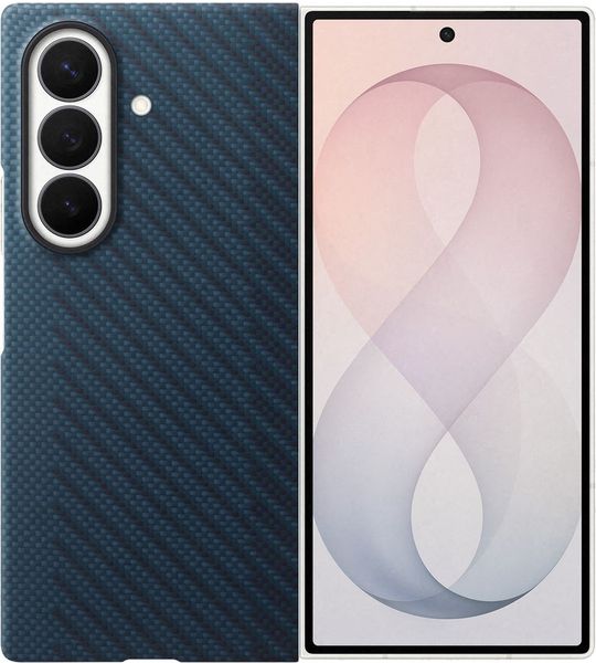 Samsung Carbon Magnet Telefoonhoesje Voor Samsung Z Fold8 Ultra Blauw