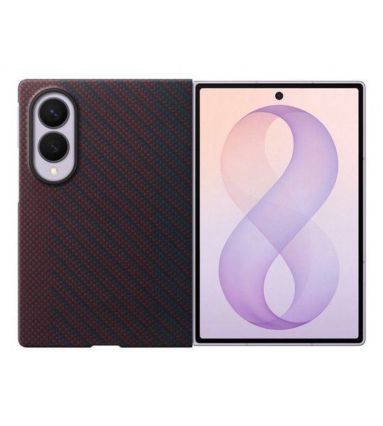 Samsung Carbon Magnet Telefoonhoesje Voor Samsung Galaxy Z Fold8 Rood