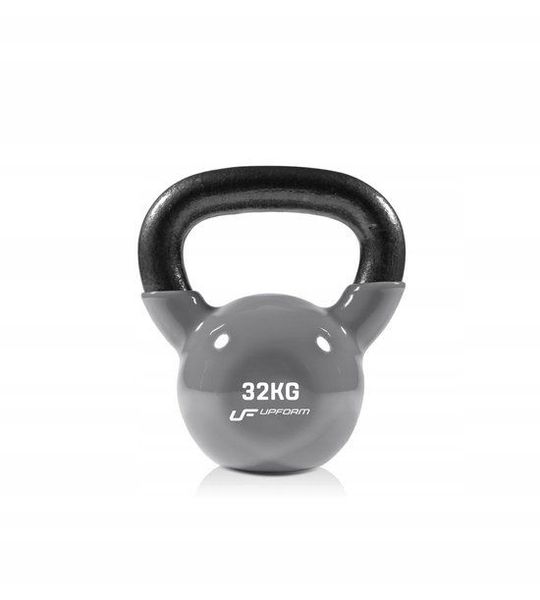 UpForm - Kettlebell UFKV32 - 32 kg - gietijzer met vinylcoating - grijs