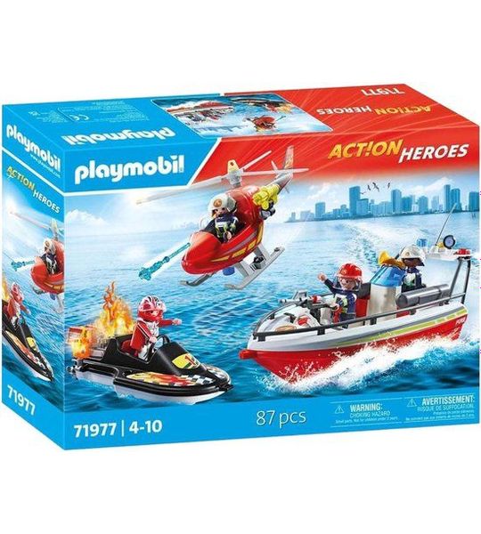 Playmobil Action Heroes Brandweer Reddingsteam met Onderwater Motor - 71977