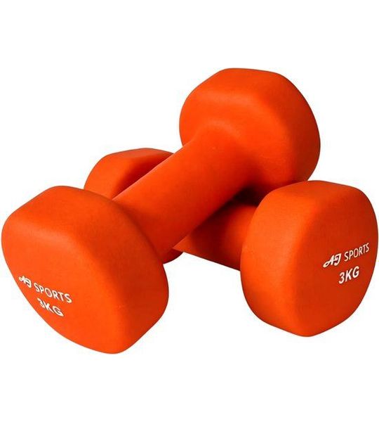 AJ-Sports Dumbbell set vinyl - 2 x 3kg