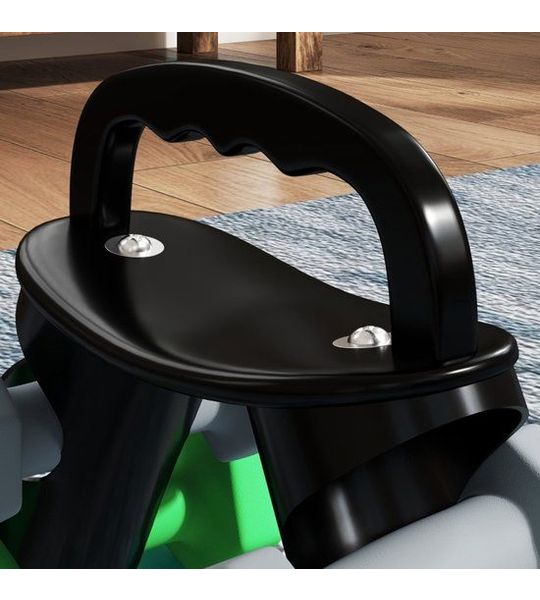 COVREO Dumbbell set 6-delig 3, 4 en 5 kg zwart groen, kunststof met standaard