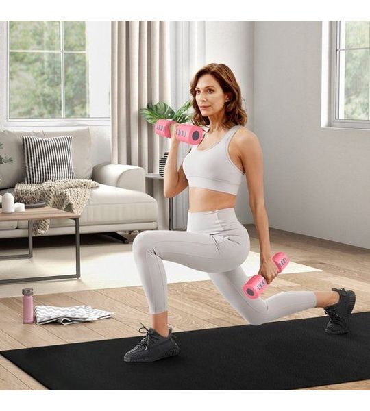 COVREO Verstelbare dumbbell set 26,6 x 7,5 x 7,5 cm, pink, ABS, 4-in-1