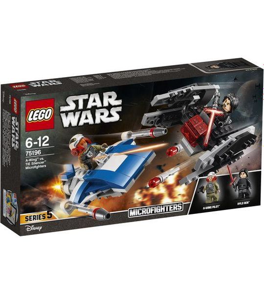 LEGO Star Wars A-wing vs. TIE Silencer microfighters 75196