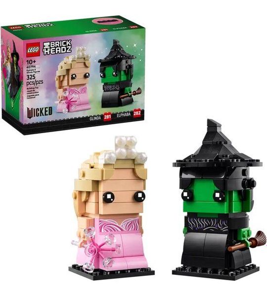 LEGO Wicked Brickheadz 40794 - Elphaba en Glinda Figuren