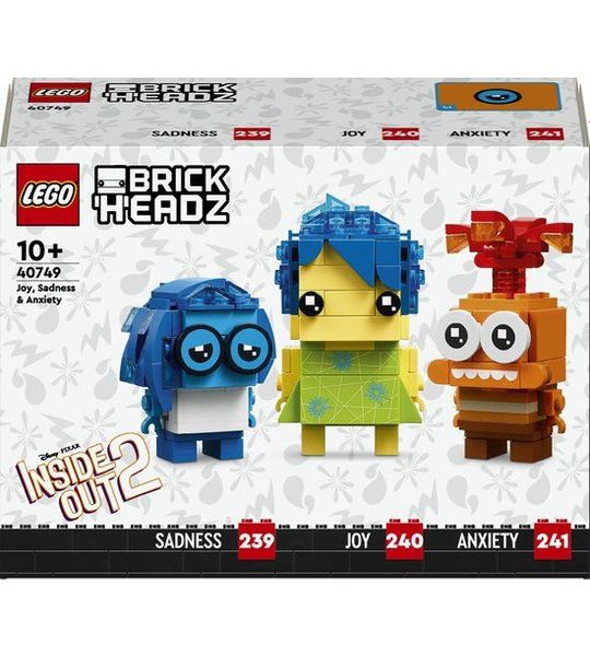 LEGO Pixar Inside Out Brickheadz 40749 - Plezier, Verdriet en Onzekerheid