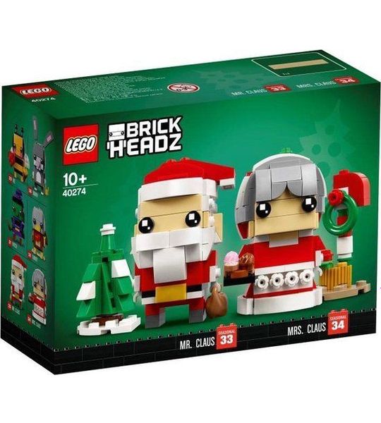 Lego Brickheadz 40274 Kerstman en kerstvrouw