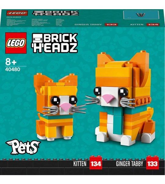 LEGO Brickheadz 40480 - Kitten en Ginger Tabby