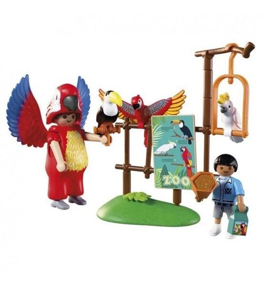 Playmobil – 72074 – Speelset dierentuin – papegaai en kind