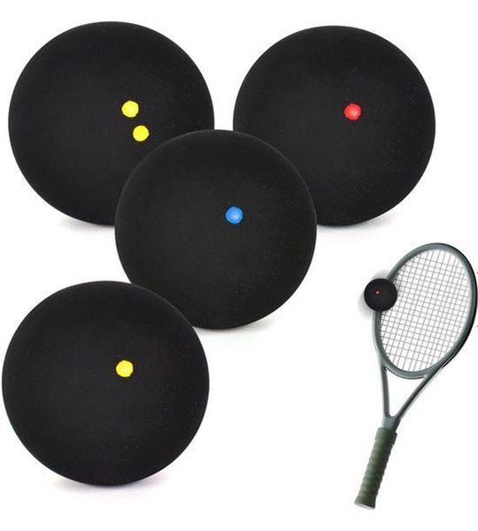 Dailygoods- Squashballen Set van 4 - Dubbele Gele Stip - Hoge Stuiter