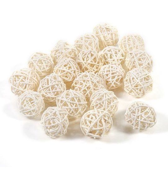 Dailygoody - Decoratieve Rieten Ballen - Rotan Ballen - Kleurrijk en