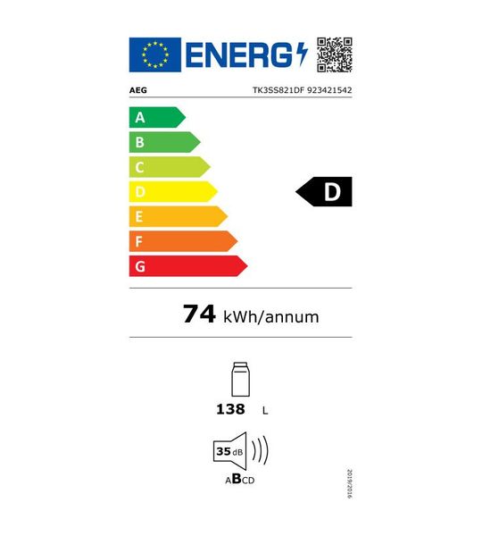 AEG TK3SS821DF Inbouw koelkast zonder vriesvak