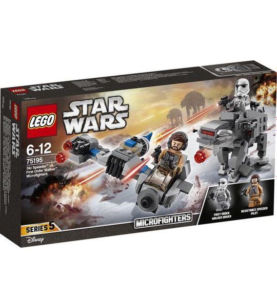 LEGO Star Wars Ski Speeder vs. First Order Walker microfighters 75195