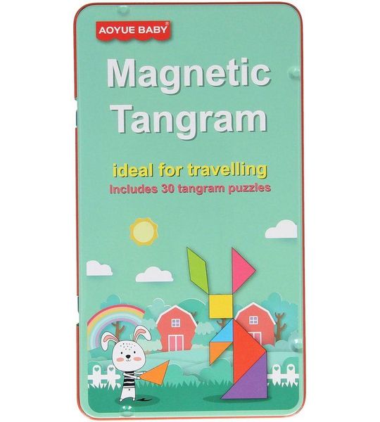 Magnetische Tangram in Blik