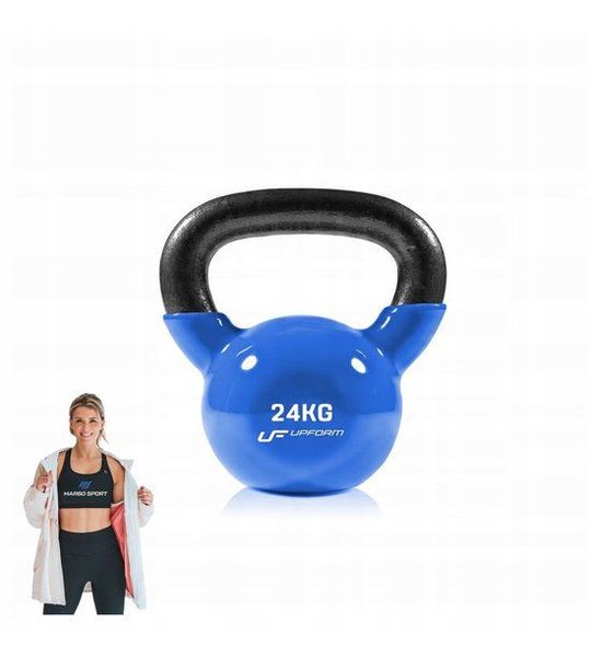 UpForm - Kettlebell UFKV24 - 24 kg - gietijzer met vinylcoating - blauw